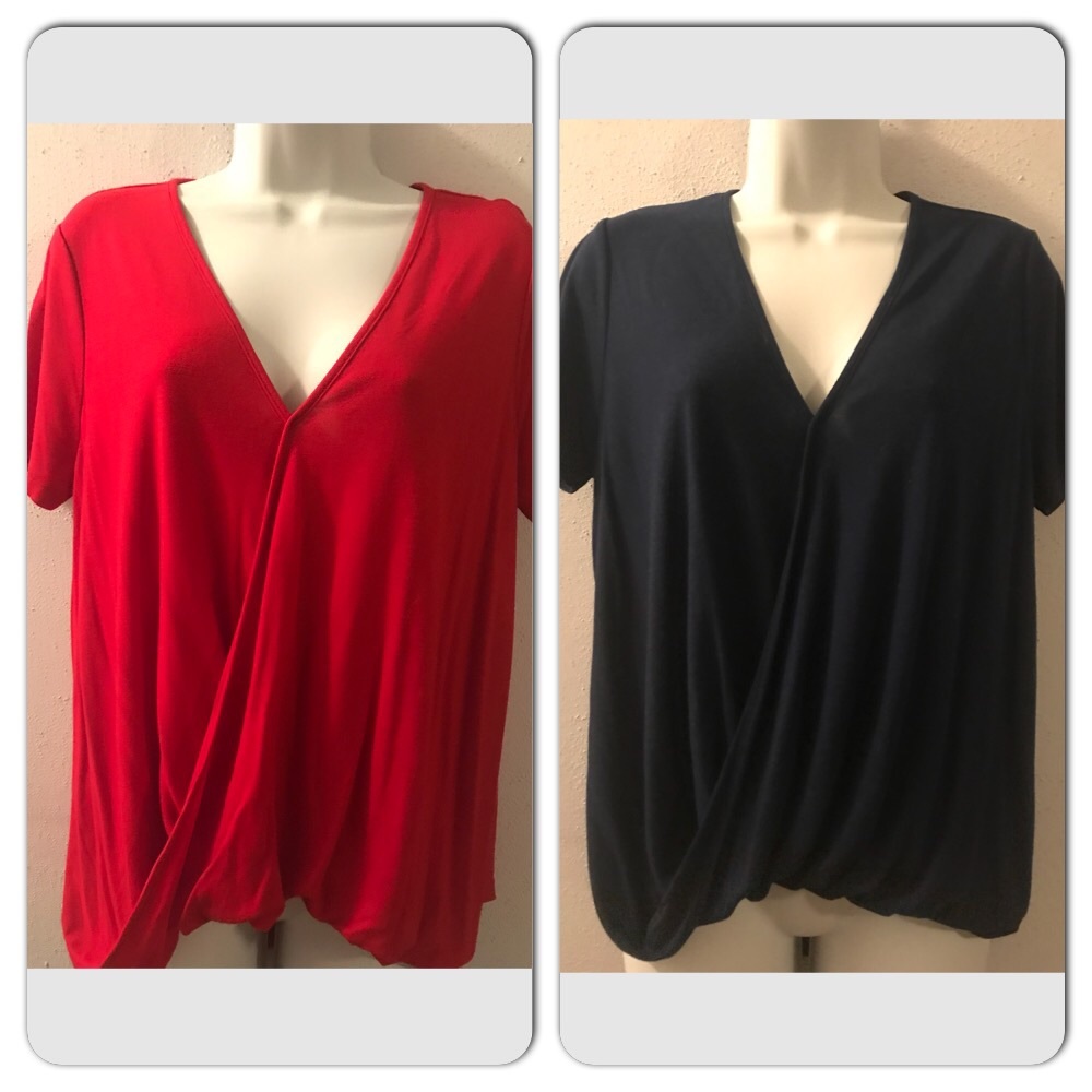 ✌️Two a.n.a Tops in Red and Blue🙀
